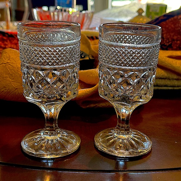 Other - Set Of 2~Vintage Anchor Hocking Wexford Stemmed Water/Wine Goblets